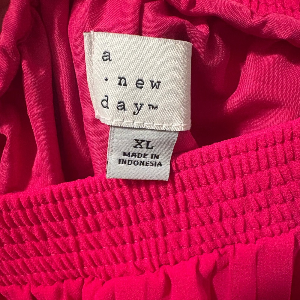 a new day Hot Pink Pleated Midi Skirt - Picture 5 of 6